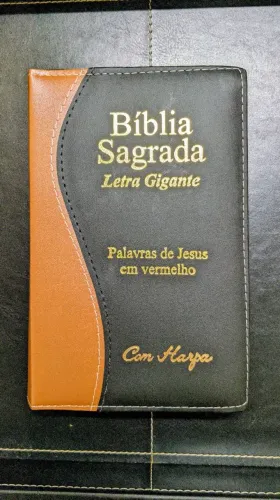 Bíblia Sagrada Com Harpa Luxo 14x21cm - Preta<br><br>14x21cm - Preta