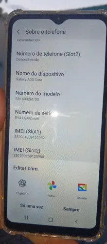 Vendo celular Samsung Galaxy A03M/DS