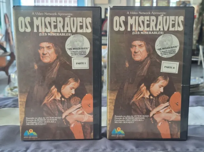 VHS Os Miseráveis Parte 1 e Parte 2 
