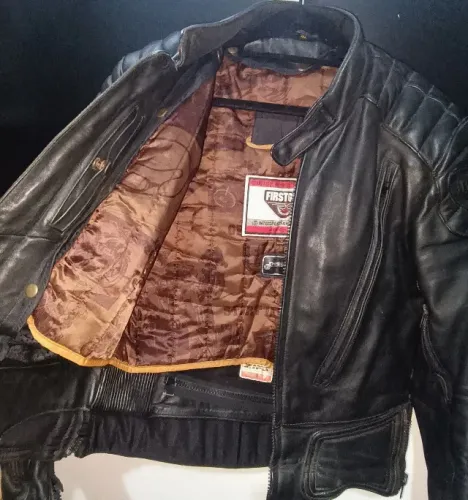 Jaqueta de Couro p/motociclista FIRST GEAR