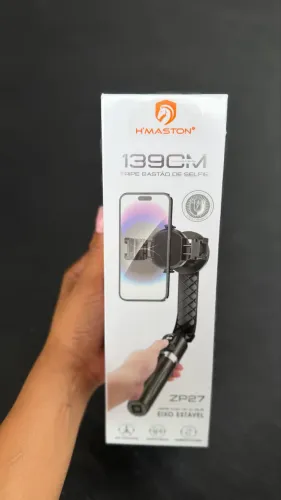 Tripé bastão selfie eixo estável 