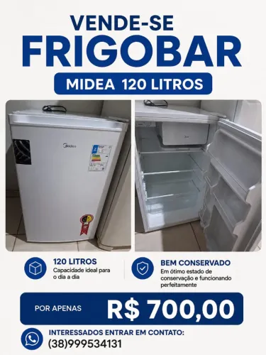 Frigobar Midea 124L ótimo estado