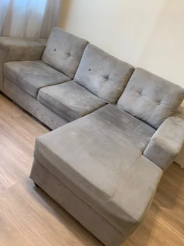 Sofá cinza 3 lugares
