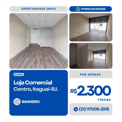 #ALUGO Loja Comercial no Centro de Itaguaí-RJ.