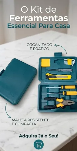 ? Kit de Ferramentas Essencial Para Casa - Compacto e Prático!