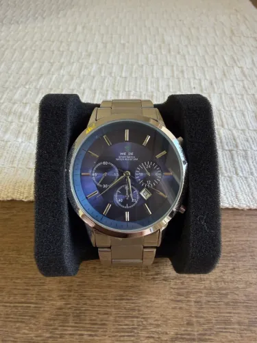 Relógio WEIDE WH-3312 Masculino - Aço Inox - Mostrador Azul