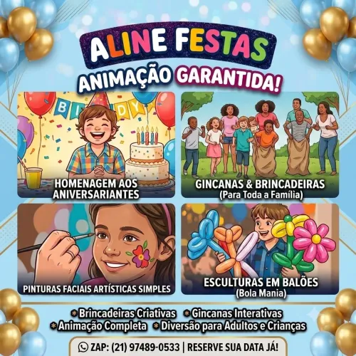 Recreação para festas e eventos