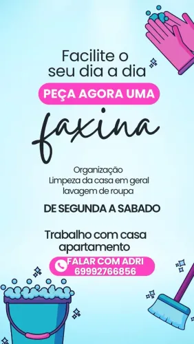 Trabalho como diarista em casa apartamento e escritório
