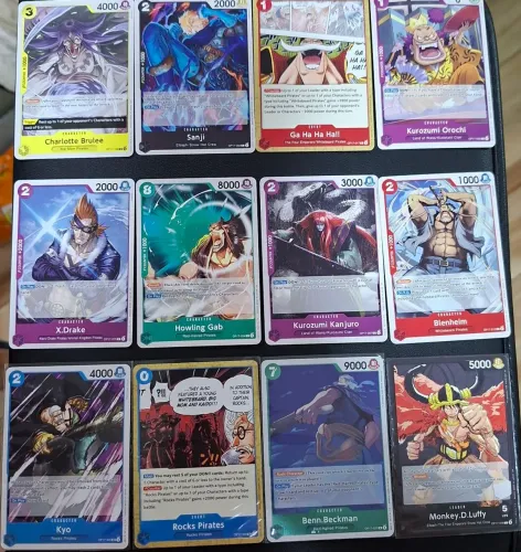 Lote 12 Cartas One Piece TCG - OP17 Nova Coleção 2026