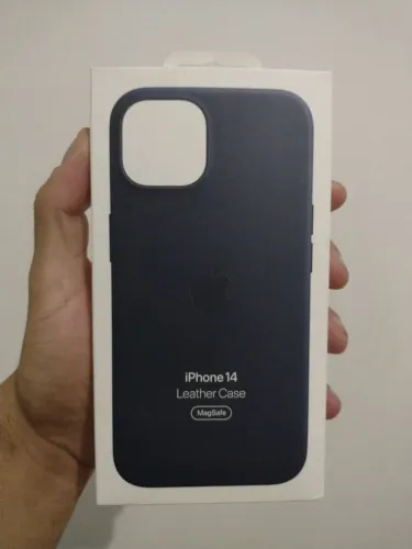 Capa original de couro para iPhone 14 