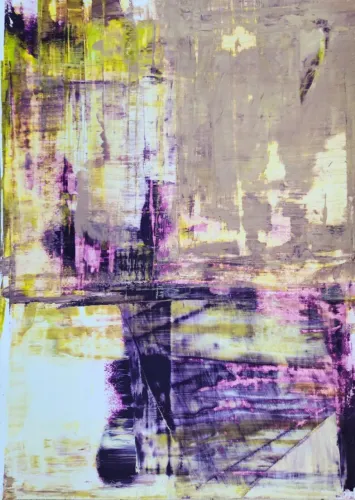 Pintura acrílica sem moldura - Quadrant