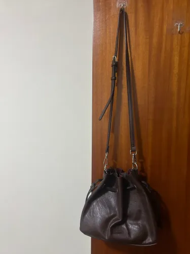Bolsa Couro Marrom Café
