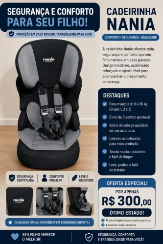 Cadeirinha Infantil Nania