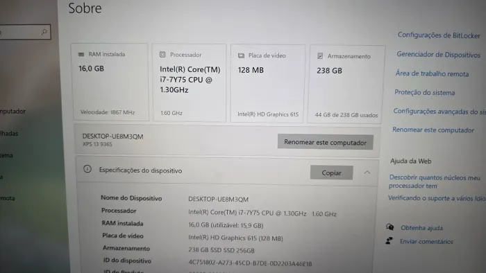 Dell xps 13 i7 16gb RAM