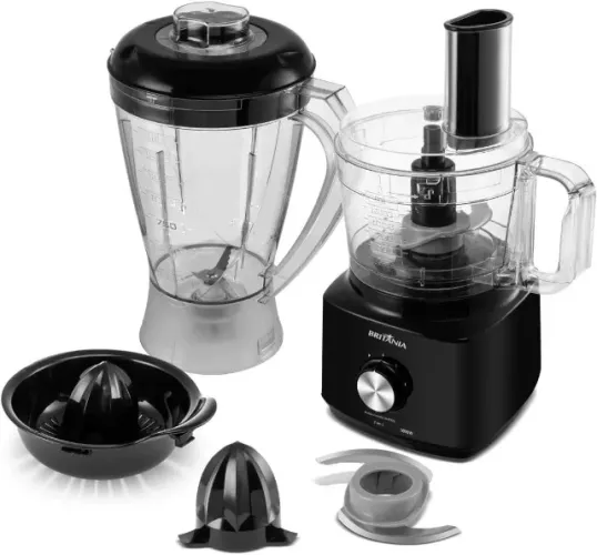 Multiprocessador Britânia 1000W 3 em 1 Lâminas Inox BMP900C