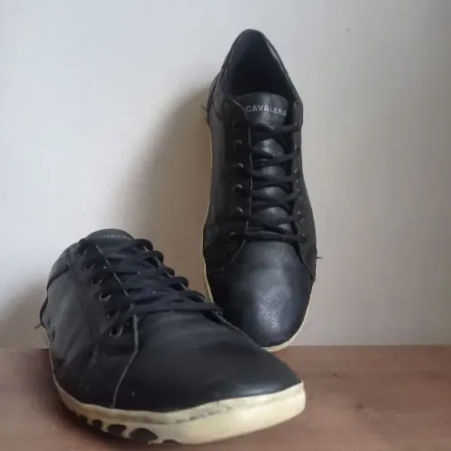 Tênis sapatênis cavalera couro preto 44