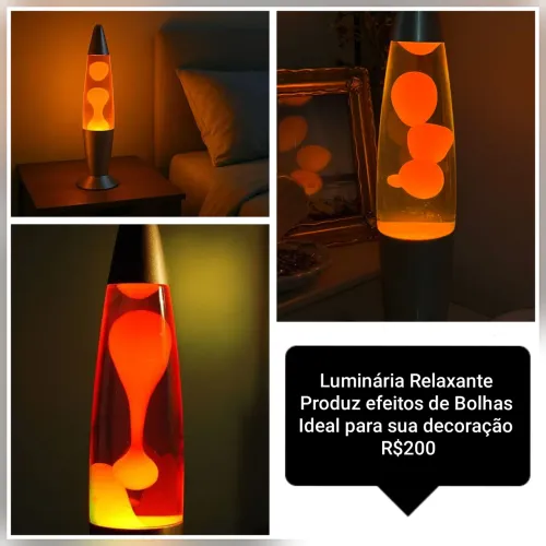 Luminária lava bolhas
