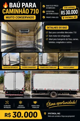 ? BAÚ PARA CAMINHÃO MERCEDES 710 À VENDA! ?