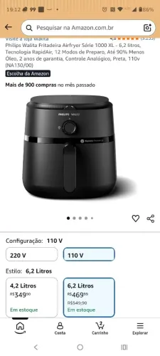 Fritadeira elétrica Airfryer Philips nova sem uso 
