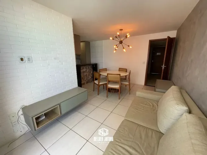 Apartamento em Guaxuma com vista permanente para o mar 2 quartos, 1 suíte