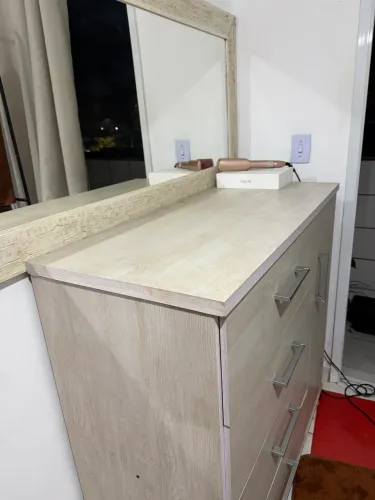 RACK COM GAVETAS - GAVETEIRO - CREME