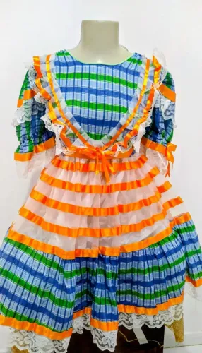 Vestido São João 10-12 anos