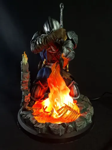 Diorama dark souls 1/6 26cm com led impresso 3d de resina
