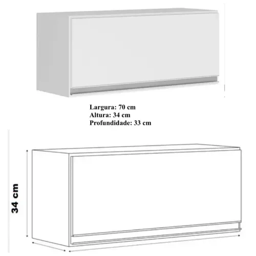 Armário aéreo 70 cm - entregamos 