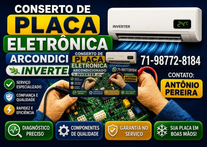 Conserto de placa eletronica inverter. 