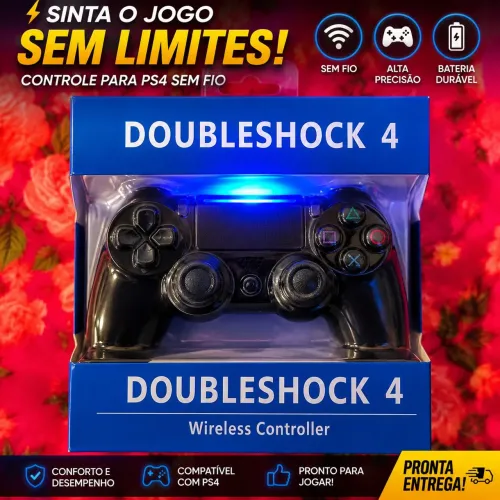 Controle Paralelo PS4 Sem Fio - Ótimo Custo-Benefício