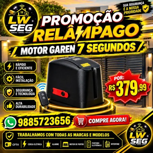 MOTOR DE PORTÃO GAREN 7 SEGUNDOS 