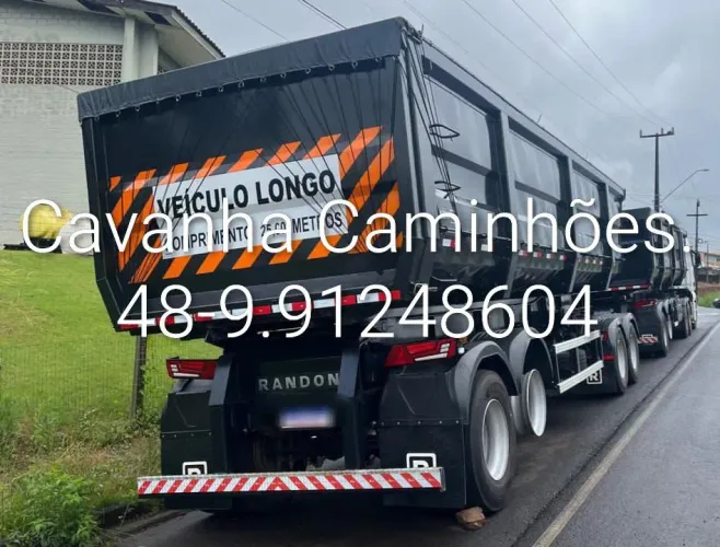 Rodocaçamba Randon New-R2024 Dolly Rebaixado 35 Mt Cúbicos Cada Sem Pneus Lona Fácil Top. 