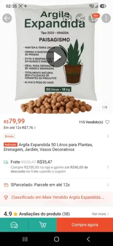 Argila expandida para paisagismo jardim etc..