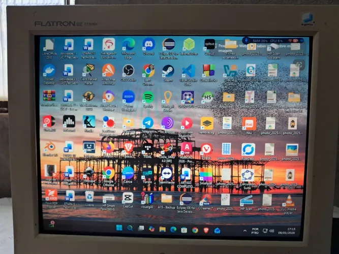 Monitor de tubo LG Tela Plana de 15 Polegadas