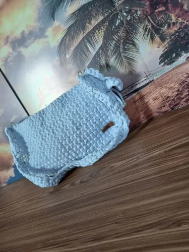 Bolsas de malha crochê