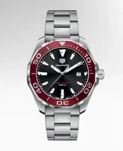 relógio TAG Heuer Aquaracer A quartzo, 43 mm, Aço WAY101B.BA0746