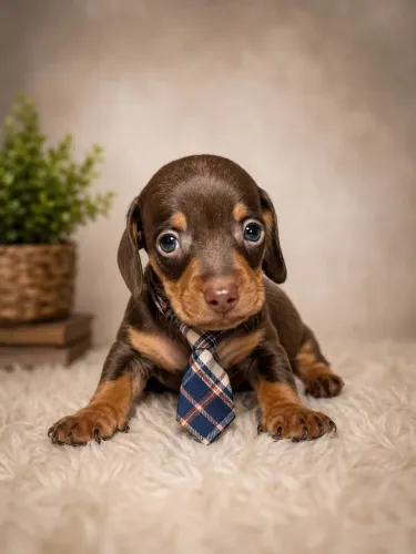 Dachshund chocolate e tan