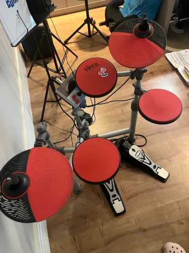 Bateria Eletrônica X-Pro Viper Fun ED-01 Completa - Muito Conservada