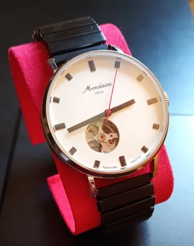 Relógio Mondaine Masculino Automático Open Heart Prata - Edição Especial 1954