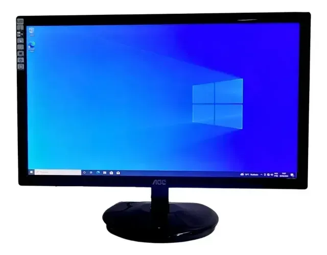 Monitor LED AOC E2243FWK de 21,5" Full HD Black Piano Perfeito Semi novo Ergonômico