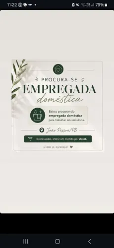 Preciso faxineira urgente