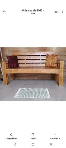 Vendo banco de madeira maciça 1,50cm NOVO