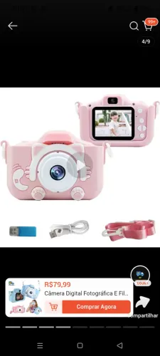 Camera infantil nova na caixa, não acompanha pendrive, acompanha capinha e cordão, tem jog