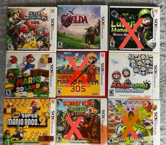 Lote jogos Nintendo 3Ds