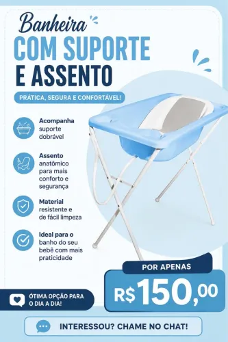 Banheira com suporte