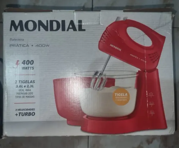 Batedeira Prática B-45-r 400w Vermelha Mondial Cor Vermelho