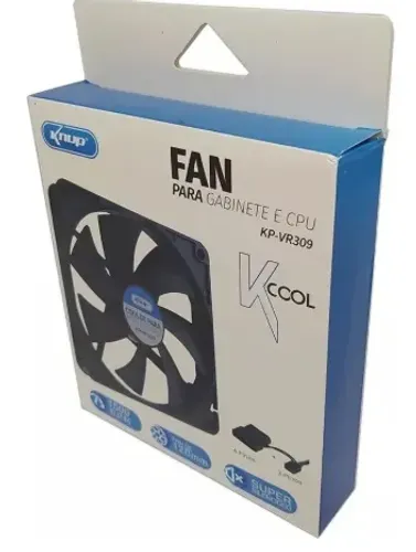 Ventoinha Knup KP-VR309 120mm 1500rpm para Gabinete e CPU Silenciosa