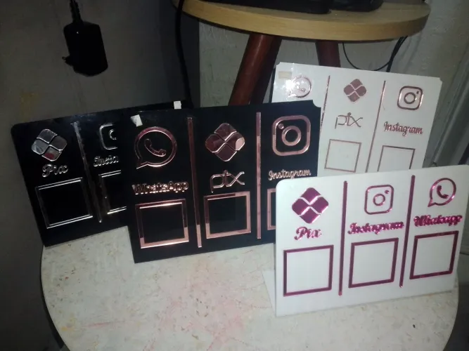 Placas de acrílico qr code