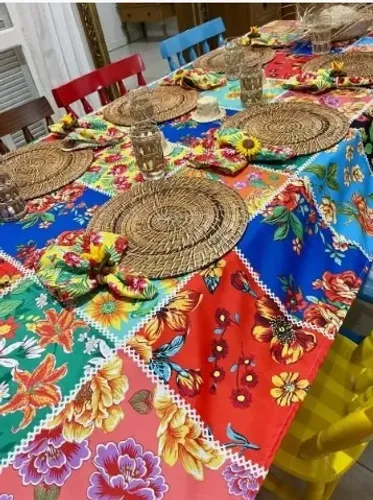 Toalha colorida perfeita para festa junina e afins