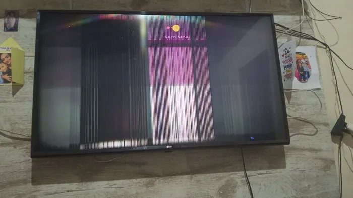 Estou vendendo uma tv LG está com display queimado mas dá pra ouvir o povo falando.